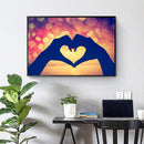 5D Full Drill Diamond Painting Kit Abstract Heart Rhinestone Drill Point Craft