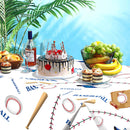2pcs Baseball Tablecloth Prints Dining Desk Table Cover Beach Pool Party De