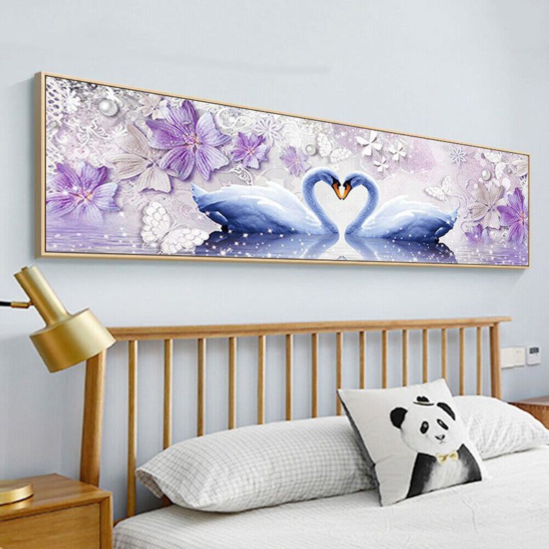 Full Round Drill Diamond Painting Swan Love Cross Stitch Embroidery Craft Decor