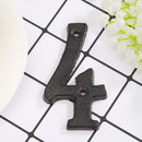 Metal Digital House Sign Cast Iron Numbers Doorplate DIY Cafe Shop Wall Decor