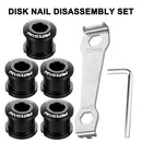 MOTSUV 5x MTB Bicycle Chainring Bolts Disc Chainwheel Screws (Black 6.4mm) Newly