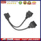 1 for 2 Y OBDII Extension Cable Connection Line for Car Diagnosis Instrumen