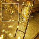 LED Fairy String Lights Waterproof Christmas Tree Wall Bedroom Decor (Warm)