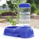 Pet Dog Puppy Cat Automatic Water Dispenser Food Dish Bowl Feeder Blue Newly