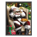 Full Embroidery Santa Claus Cross Stitch Kits 11CT Stamped DIY Canvas Craft Gift
