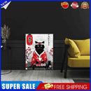 #A Sushi Black Cat Diamond Painting Kits Full Round Drill Home Wall Decor Art