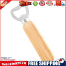 Stainless Steel Bottle Opener Wood Handle Drink Beer Lid Kitchen Launcher