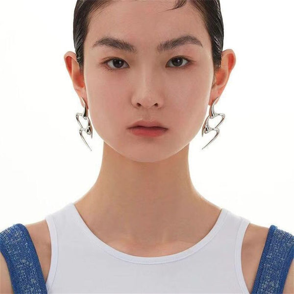 Earrings Geometric Stud Earrings Note Hollow Out Earring Irregular Earrings
