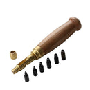 1X DIY Leather Punch Rotary Punch Belts Mute Rotary Craft Watch Punching J6Q1