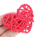 5pcs Heart Rattan Ball DIY Ornament Birthday Wedding Party Decor Gift(Red) Newly