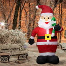 120cm Giant Santa Claus with Crutch Inflatable Christmas Props Decor (EU) Newly