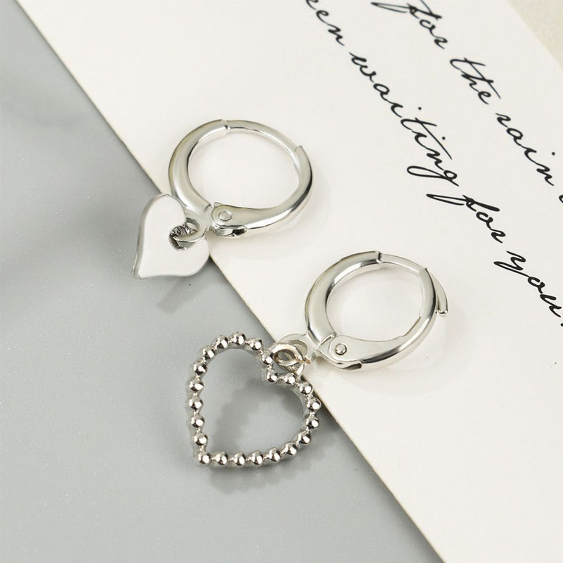 Drop Earrings Irregular Earrings Asymmetry Love Heart Earrings Jewelry