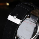 Sport Fashion Leather Date Calendar Bussiness Casual Watch (Black+Black) Newly
