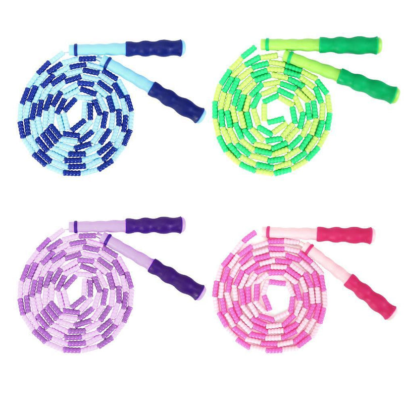 Skipping Rope Professional Rope Skipping Soft Beads Unknotted Rope (Blue)