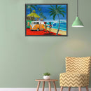 Diamond Painting Sea Car Full Round Drill Picture of Rhinestone DIY Drawing