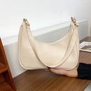 Retro Women PU Leather Hobos Shoulder Bag Casual Solid Color Small Underarm Bags