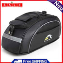 Reflective Bike Tail Seat Rack Case Carbon Fiber Waterproof Mountain Bicycle Bag