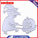 Halloween Witch Carry Pumpkin Metal Dying Cutting Dies For Scrapbook DIY A