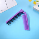Folding Hair Comb Anti Static Plastic Foldable Beard Pocket Brush (Purple) Newly