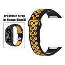 Watch Strap for HUAWEI HONOR Band 6 TPU Bracelet Wristband (Black Yellow) Newly