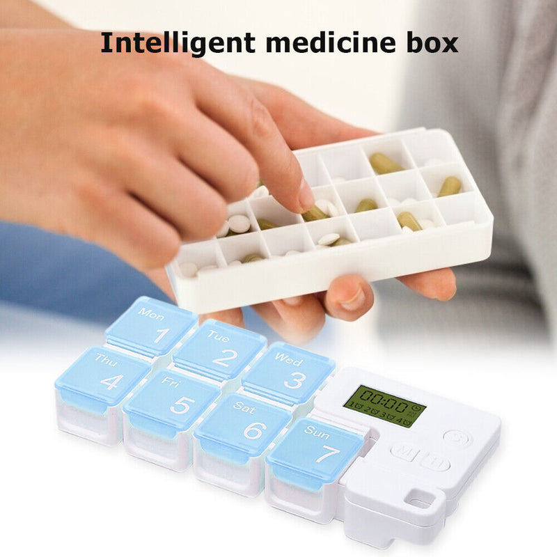 Electronic Medicine Drug Storage Alarm Box Timing Reminder Week Smart Pill