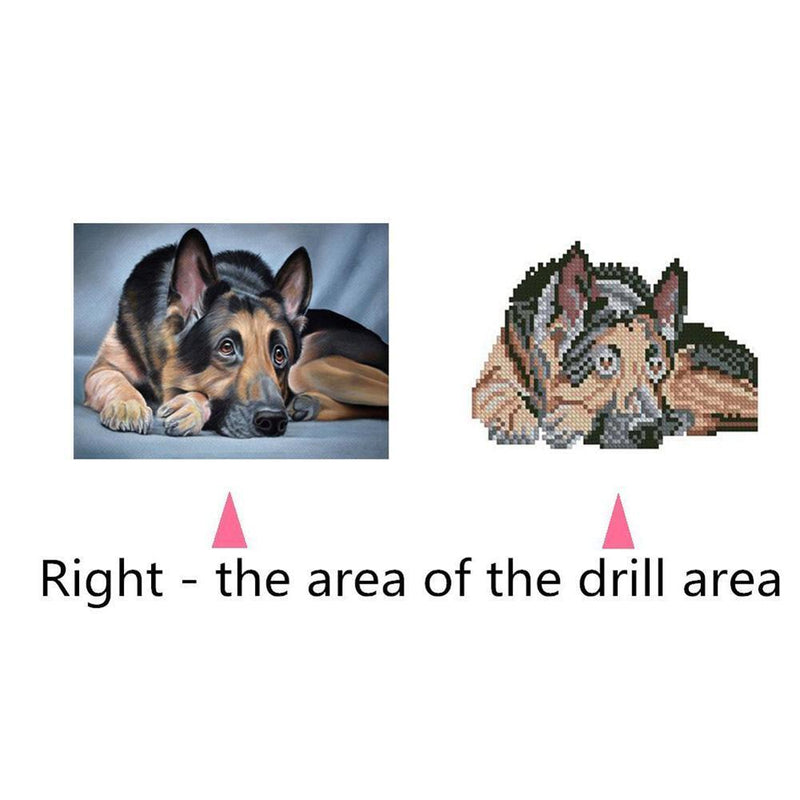 DIY Diamond Painting Dog Cross Stitch Rhinestone Embroidery Mosaic Kit