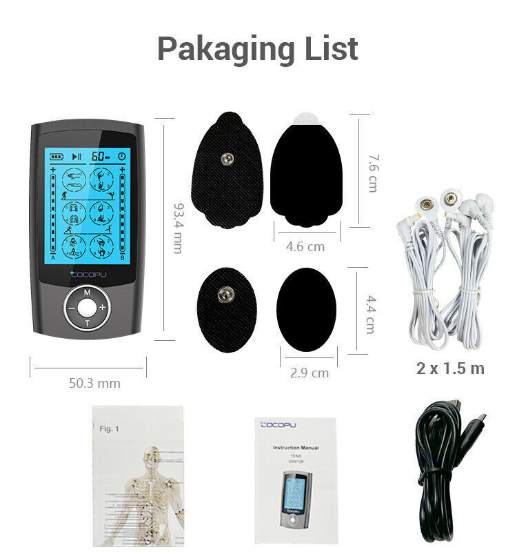 EGA TECK 24 Modes Tens Unit Muscle Stimulator Machine Pulse Massager Pain Relief