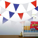 12 Flags White Red Blue Flag Banner Pennant Wedding/Birthday Party Decor Newly