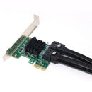 PCI Express 1X SATA3.0 4 Port Extender PCI-E X1/X4/X8/X16 6Gbps Converter Card