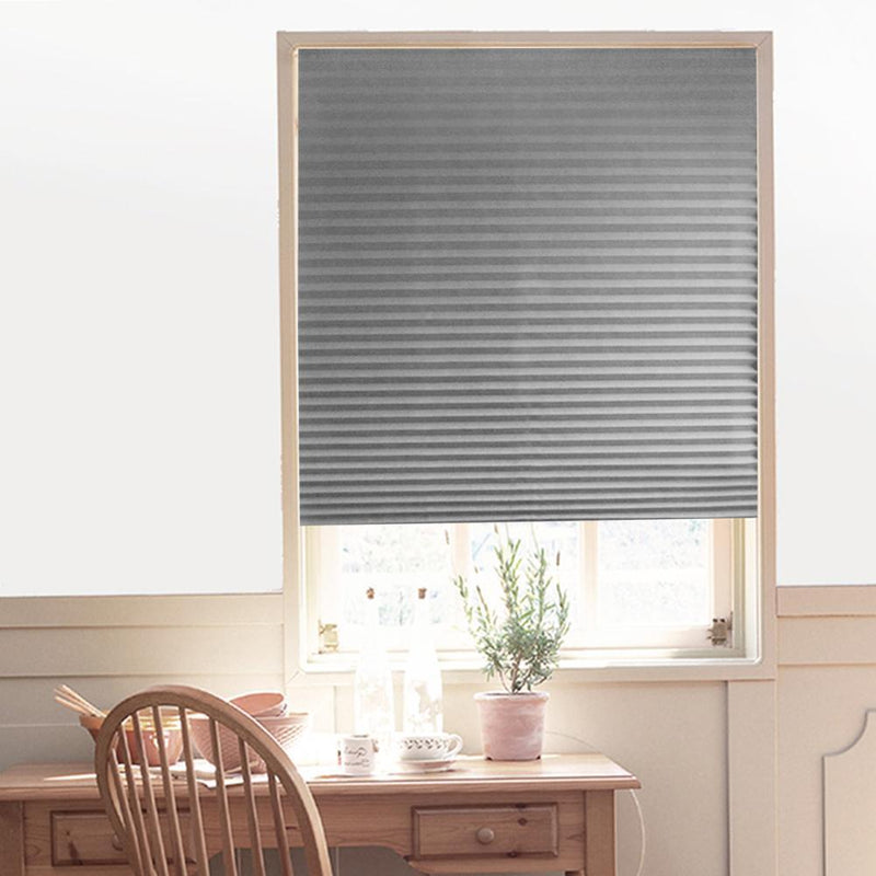 Self-Adhesive Pleated Blinds Bathroom Half Blackout Window Curtains Shades