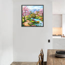 5D DIY Diamond Painting Peach Garden Full Round Drill Mosaic Rhinestone Picture