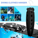Foldable Wetsuit Hanger Stand Snorkeling Diving Drysuit Drying Rack (Black)