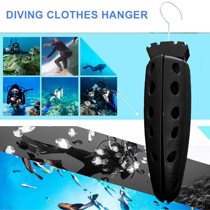 Foldable Wetsuit Hanger Stand Snorkeling Diving Drysuit Drying Rack (Black)