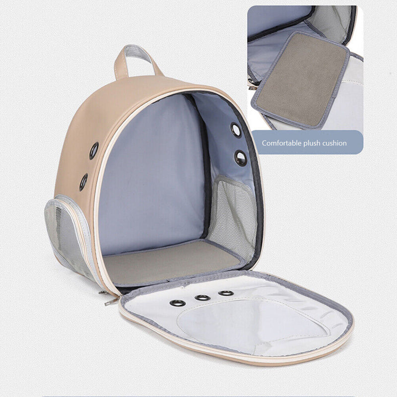 Clear Pet Carrier Bag Portable Cat Travel Shoulder Breathable Outdoor Backp