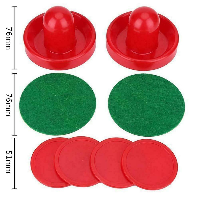 Air Hockey Set Home Table Game Replacement Accessories 2-Pucks Pushers