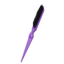 Boar Bristle Comb with Pointed Tail Wooden Handle Dyeing Comb (Purple)