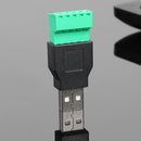 USB2.0 Male to 5pin Screw Terminal Connector Apdater with Shield Connector Newly