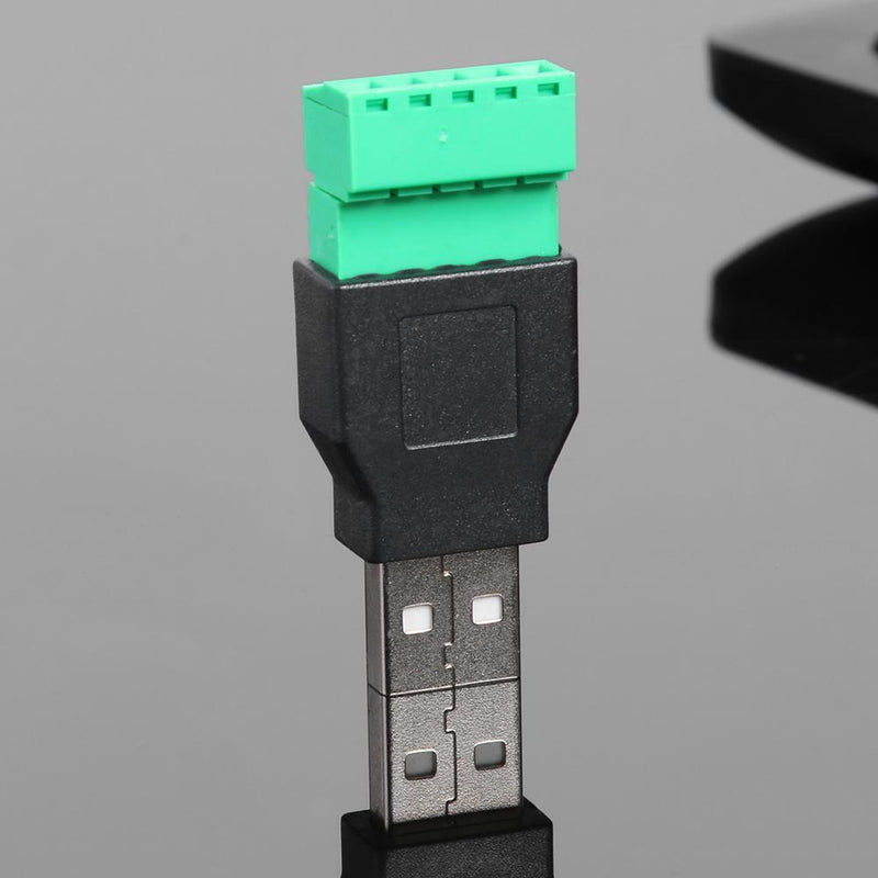 USB2.0 Male to 5pin Screw Terminal Connector Apdater with Shield Connector Newly