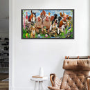 Animal Family Oil Paint By Numbers Kits Canvas DIY Picture Hand Painted Drawi