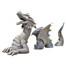 Gothic Dragon Statues Fantasy Animal Dragon Figures Garden Decor (2pcs)
