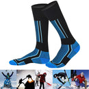 2pcs Winter Warm Thickened Ski Socks Outdoor Stockings (Kids Blue Black)