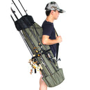 Fishing Rod Bag Oxford Cloth Reel Pole Tackle Storage Carrier Case (Green) Newly