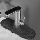 Silicone Kitchen Faucet Absorbent Mat Sink Splash Catcher (Black 37cm)