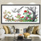 Partial Cross Stitch Flower Compete 14CT Printed Needlework Handmade Wall Art