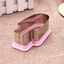 Stainless Steel Creative Ice-lolly Shape Watermelon Cutter Spoon Mode Pink
