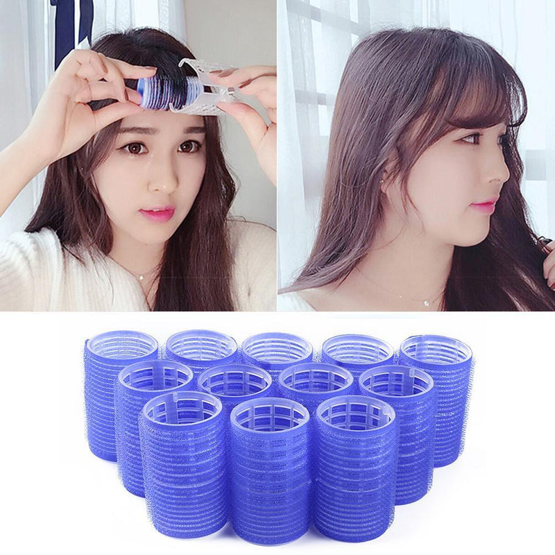 12pcs Self Grip Hair Rollers Hairdressing Home Use DIY Hair Curlers (40mm) Newly
