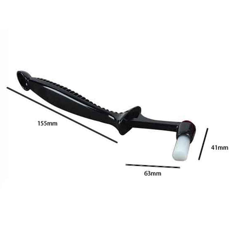 Double Head Anti-scald Handle Coffee Machine Cleaning Brush Spoon (Black) Newly