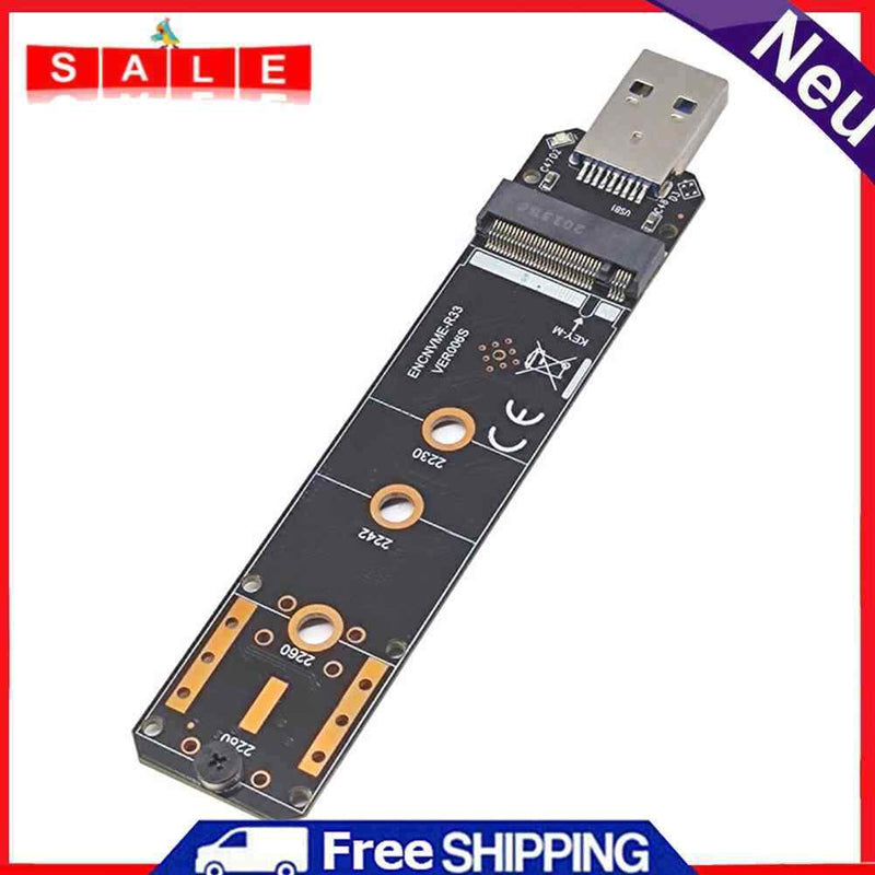M.2 to USB Adapter M Key M2 PCIe SATA to USB 3.1 Gen 2 Type A SSD Adapter Card