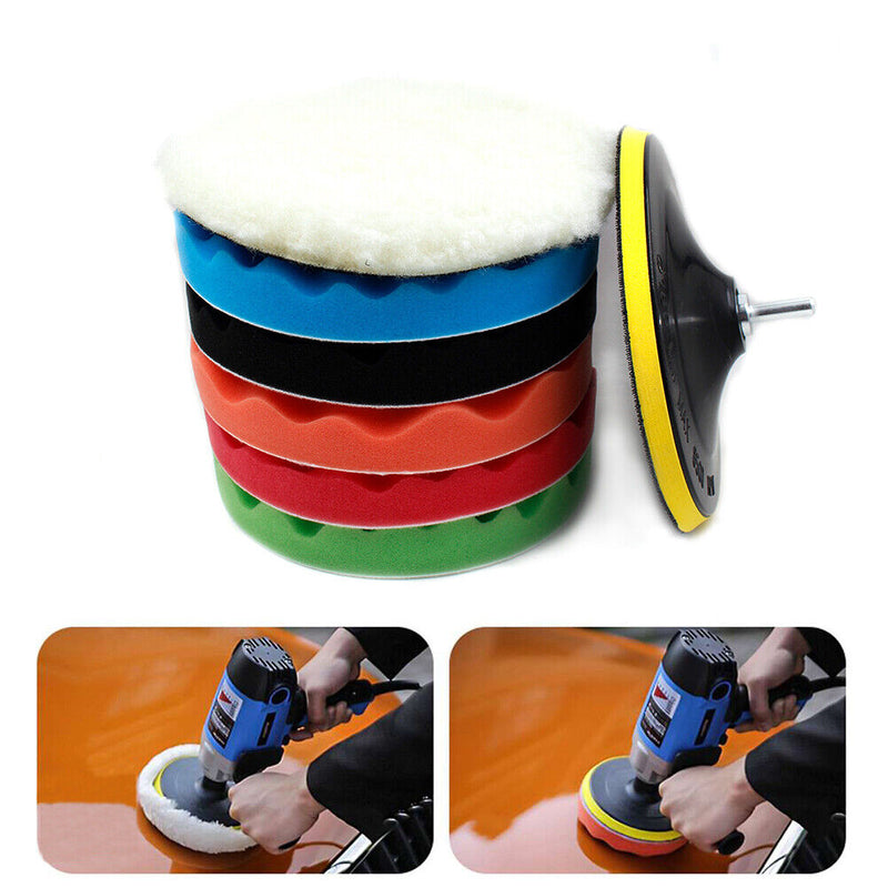 8pcs Buffing Polishing Pad Car Waxing Sponge Disk Wool Wheel Car Auto Paint