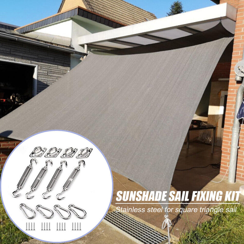 4pcs Sun Shade Sail Installation Hardware Kit for Rectangle Tent Awning